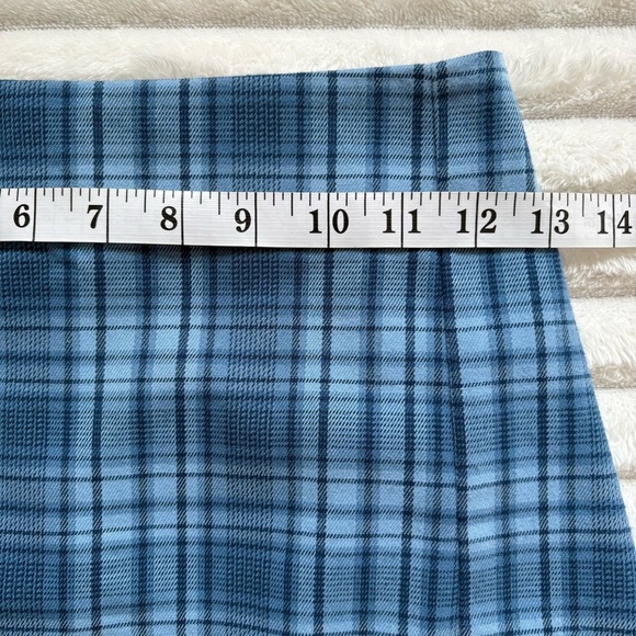 Brandy Melville A-Line Mini Skirt Blue Plaid - Picture 8 of 10